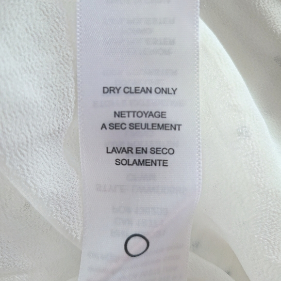 FRAME Ruched Tie-Neck Polka-Dot Midi Dress, White | Black, Medium, NWT - Picture 15 of 16